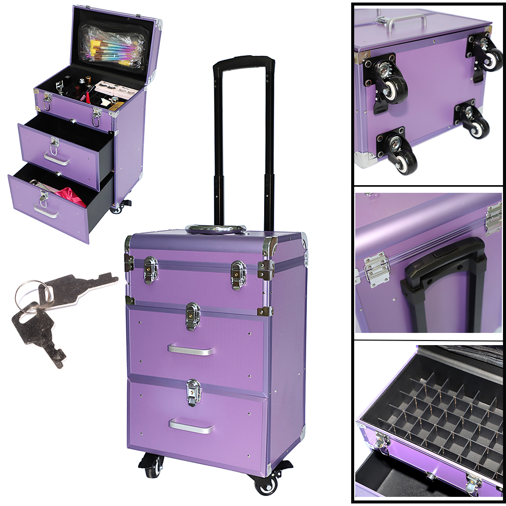 Rolling Makeup Case With Drawers Saubhaya Makeup