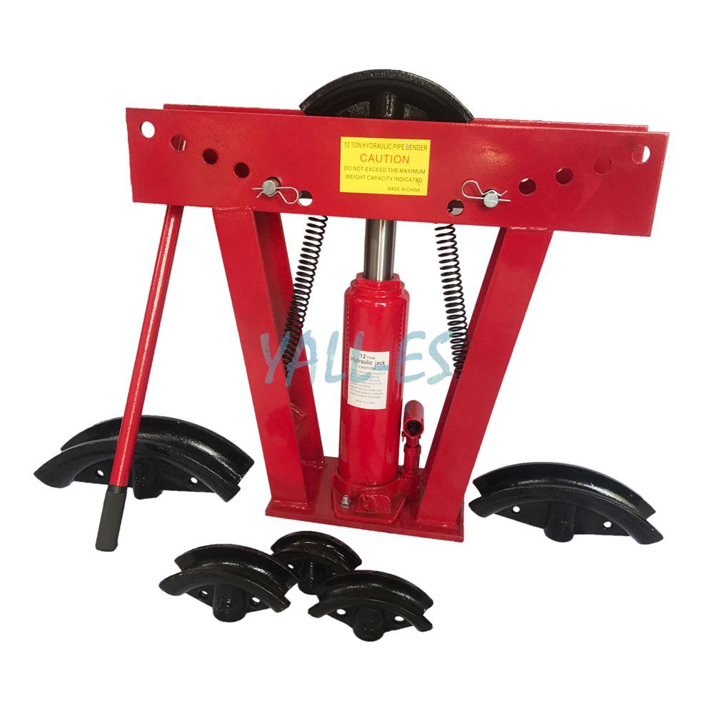 Hydraulic Pipe Tube Bender 6 Dies Tubing Exhaust Bending 12 Ton Heavy